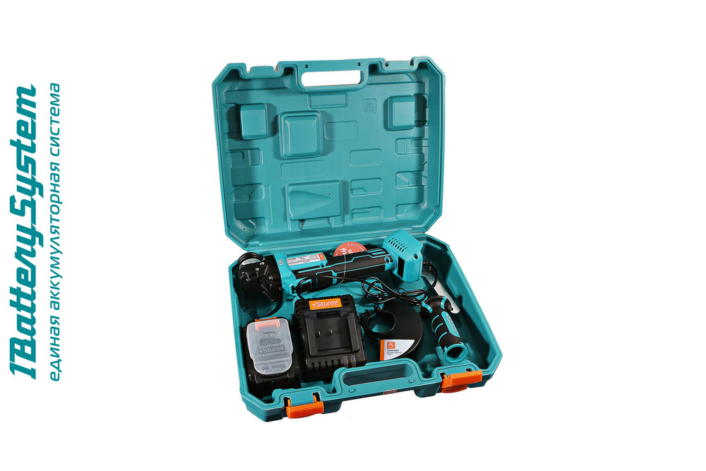 Аккумуляторные УШМ Sturm! CAG1812 1BatterySystem - 2