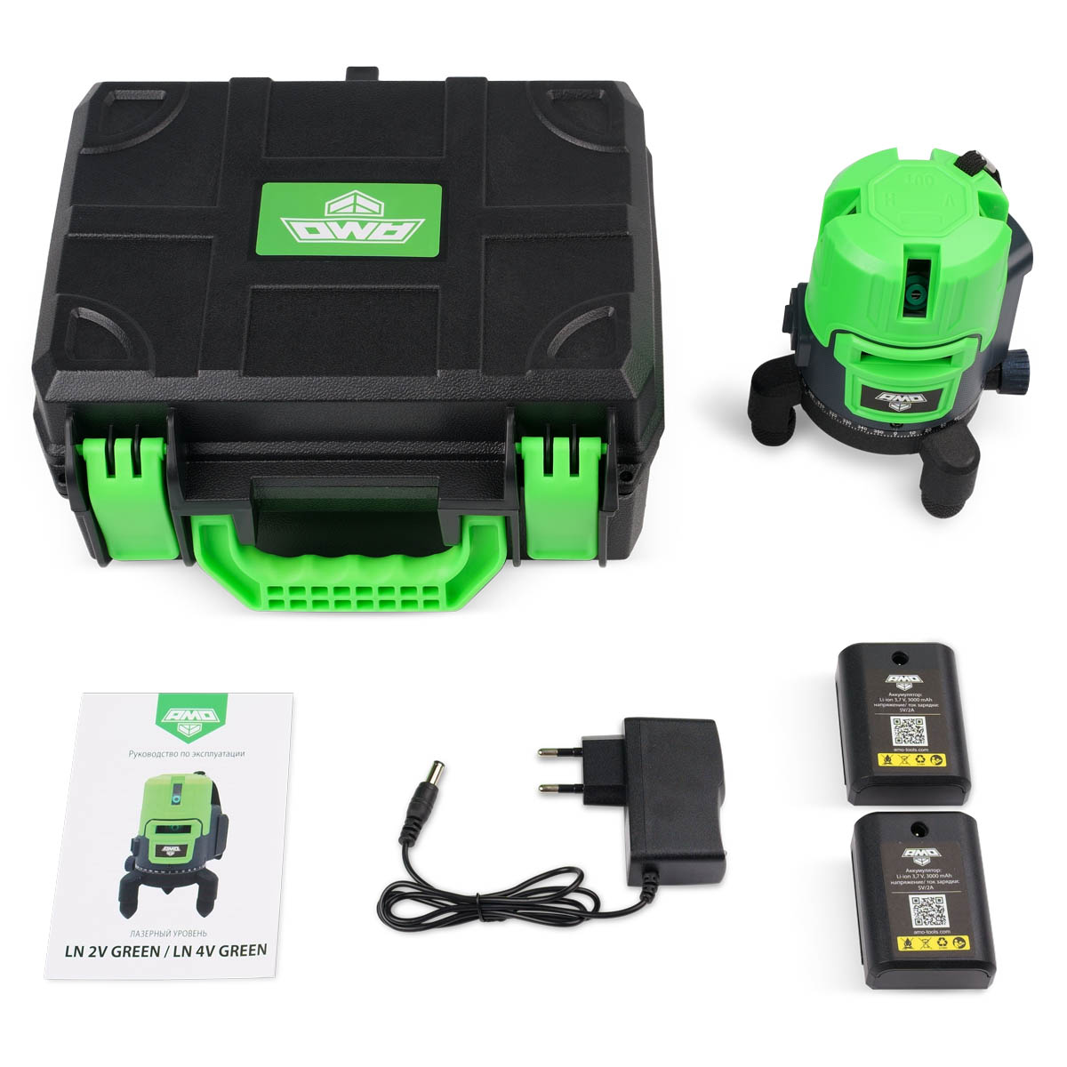 Лазерный уровень AMO LN 4V Green с зеленым лучом - 6