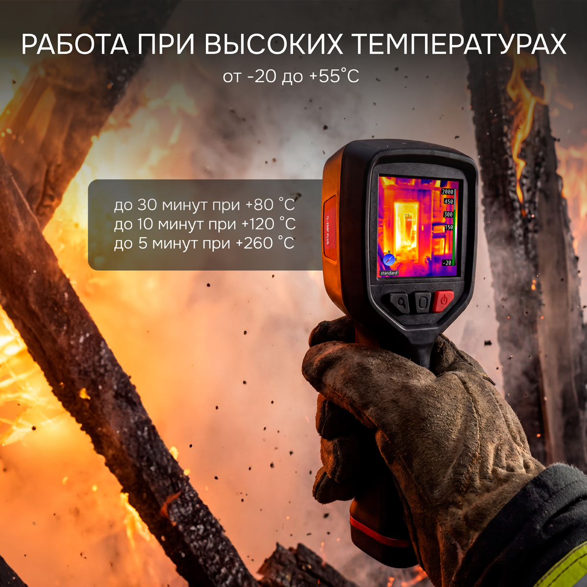 Тепловизор RGK TL-256F Plus с поверкой - 5